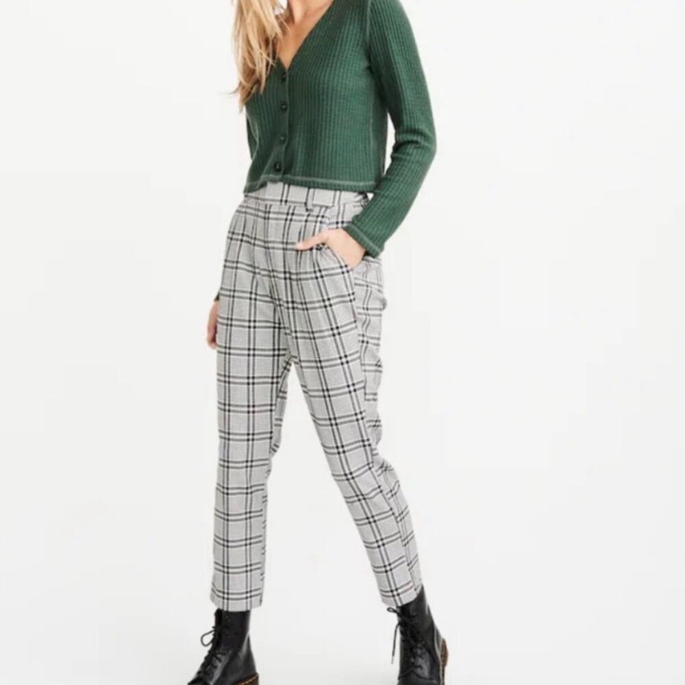 ABERCROMBIE | Plaid Cropped Pants |‎ XS
